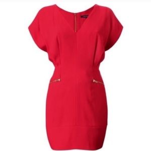 French Connection Red Georgia Sheath Dress, size 6